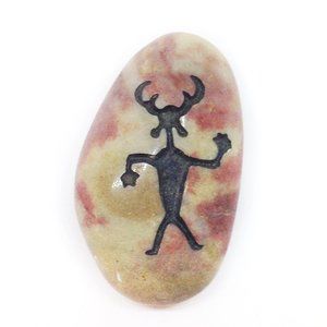 Rock Engraved Meditation Warrior